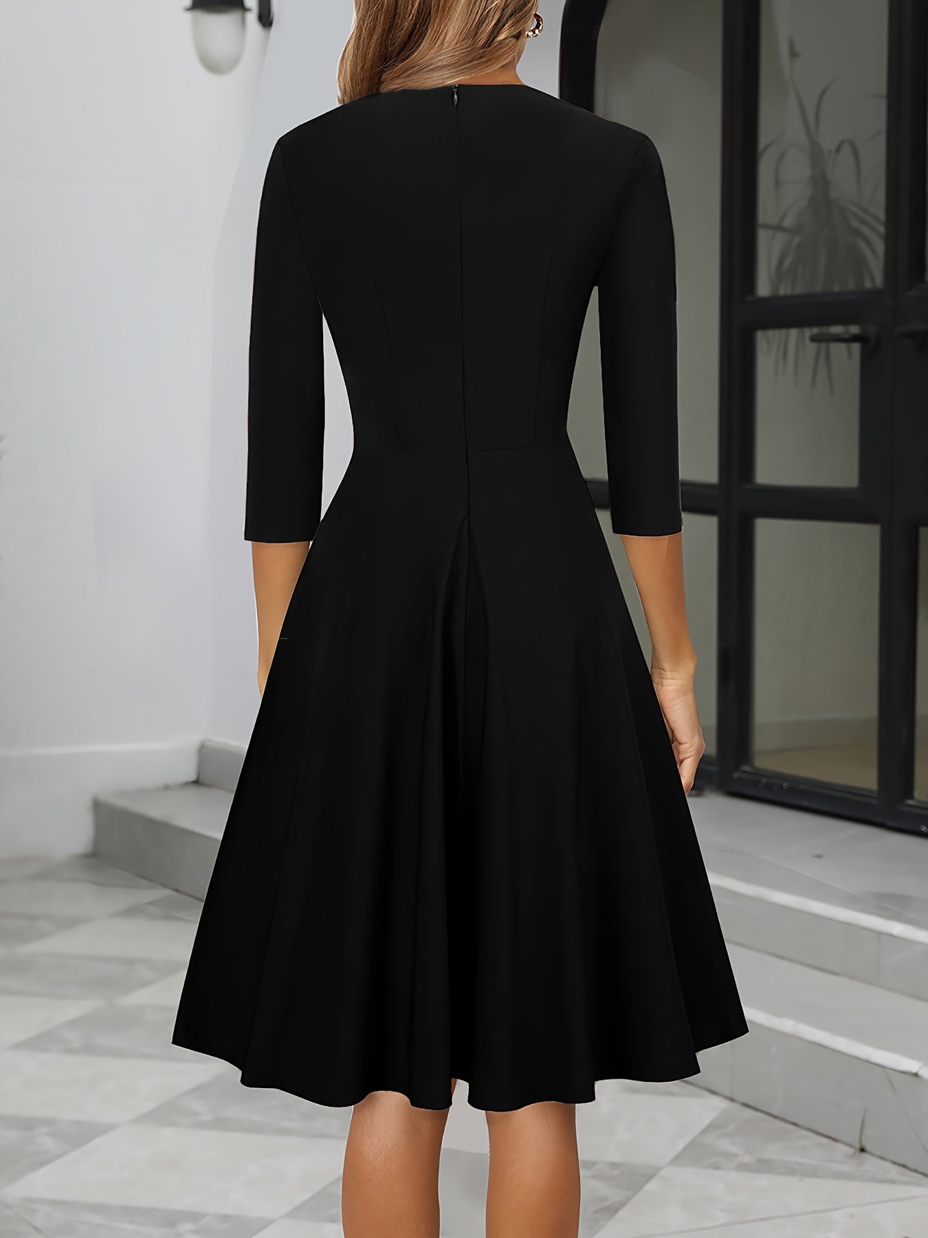 Delphine – Robe midi élégante de soirée femme