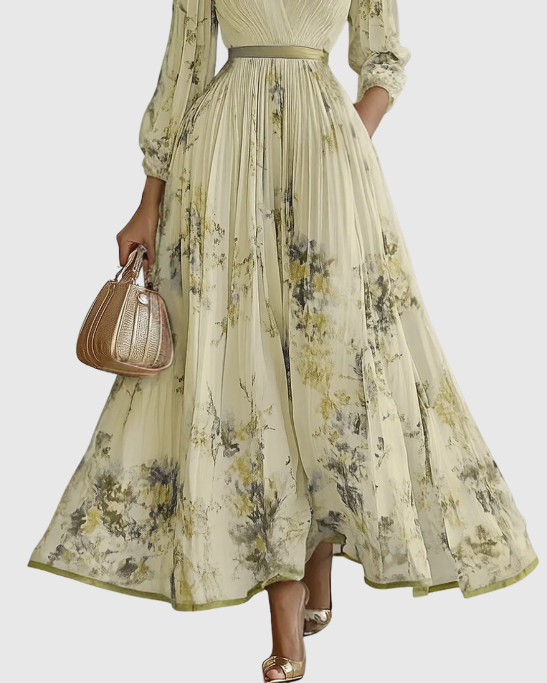 Apolline – Robe maxi élégante plissée femme