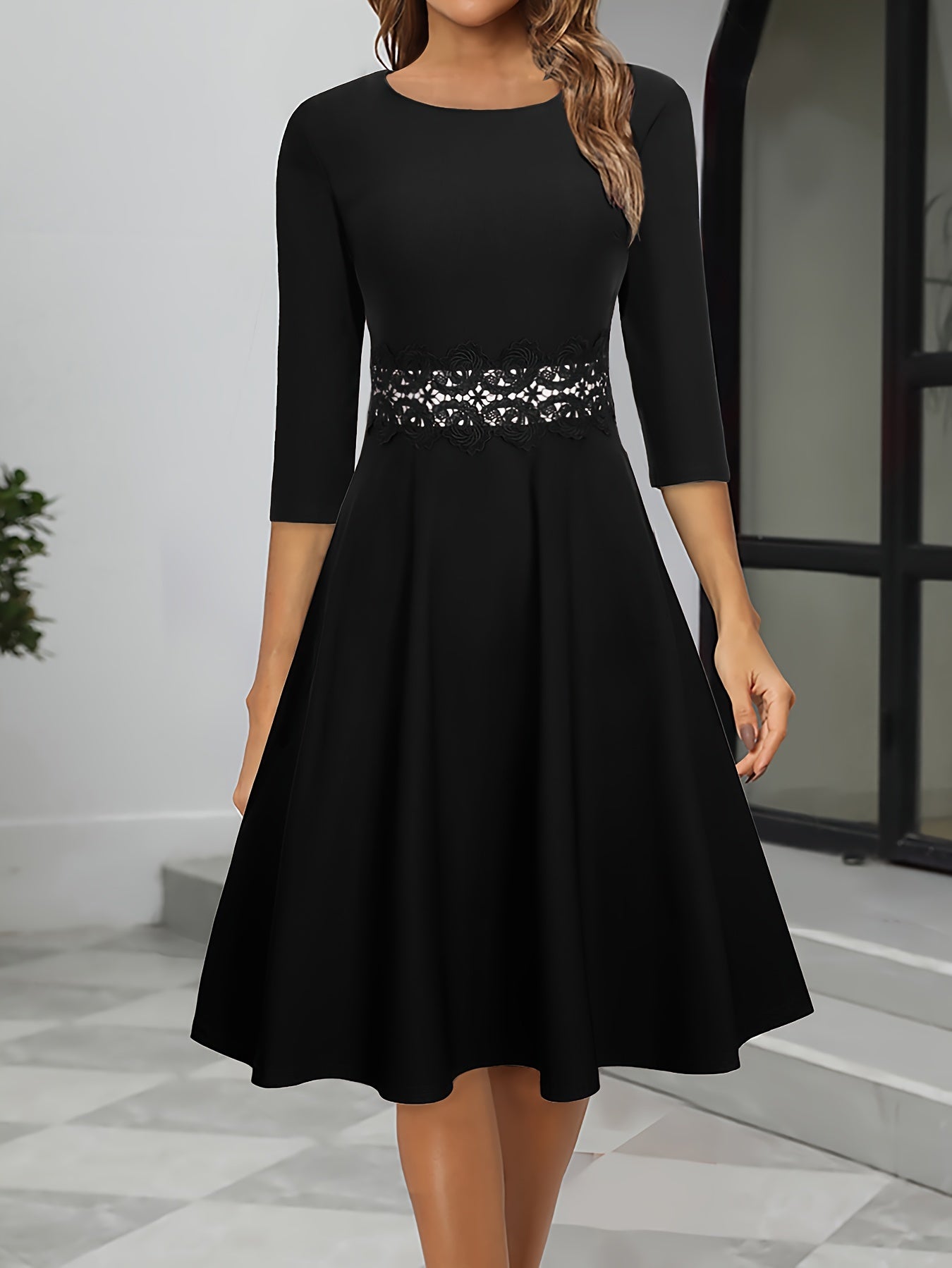 Delphine – Robe midi élégante de soirée femme