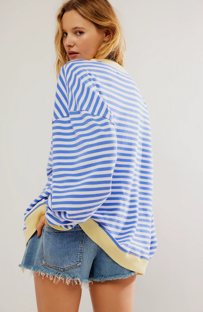 Élodie – Pull oversize femme à rayures
