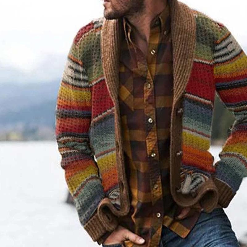 Gaspard – Cardigan à rayures homme