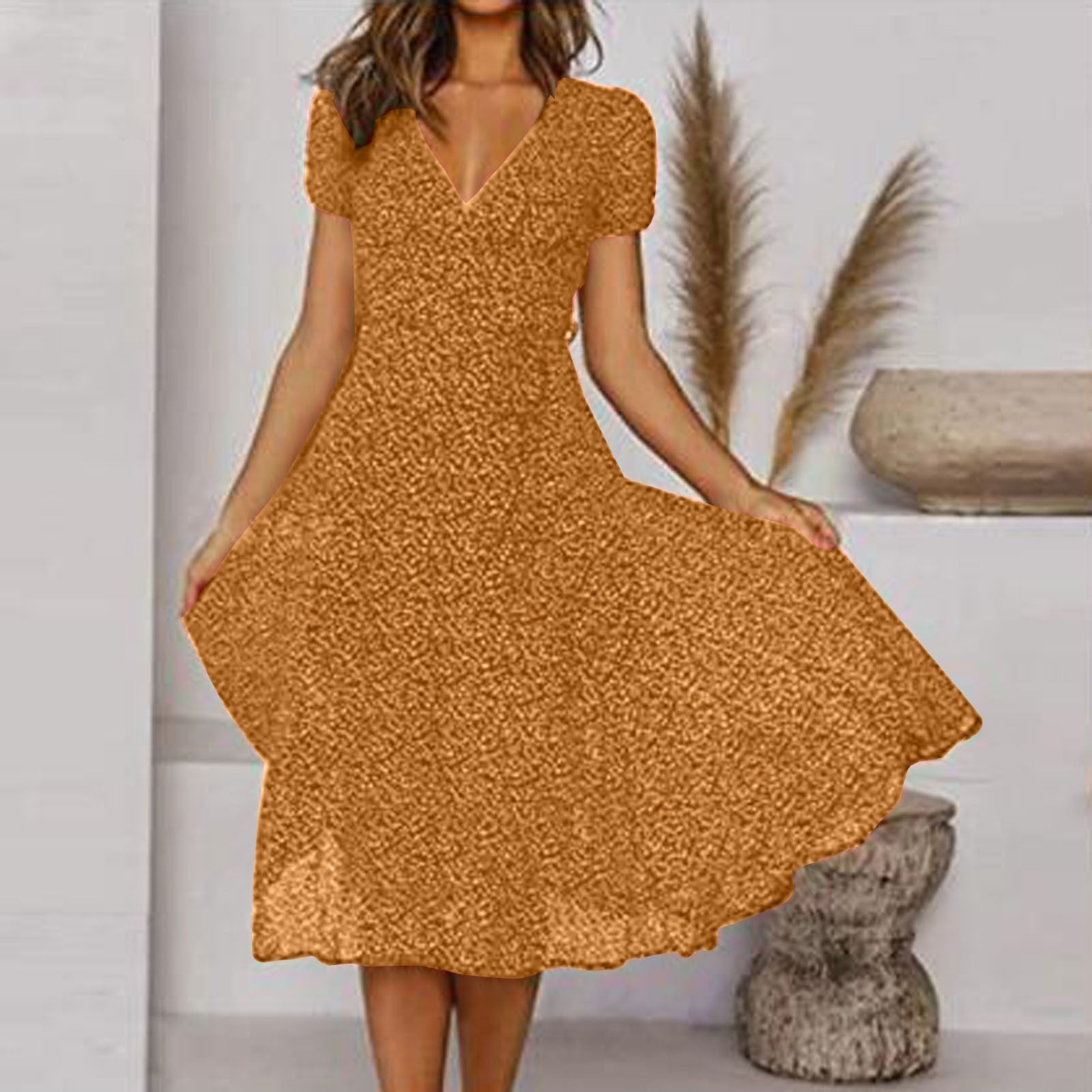 Lucile – Robe d'été à col en V femme