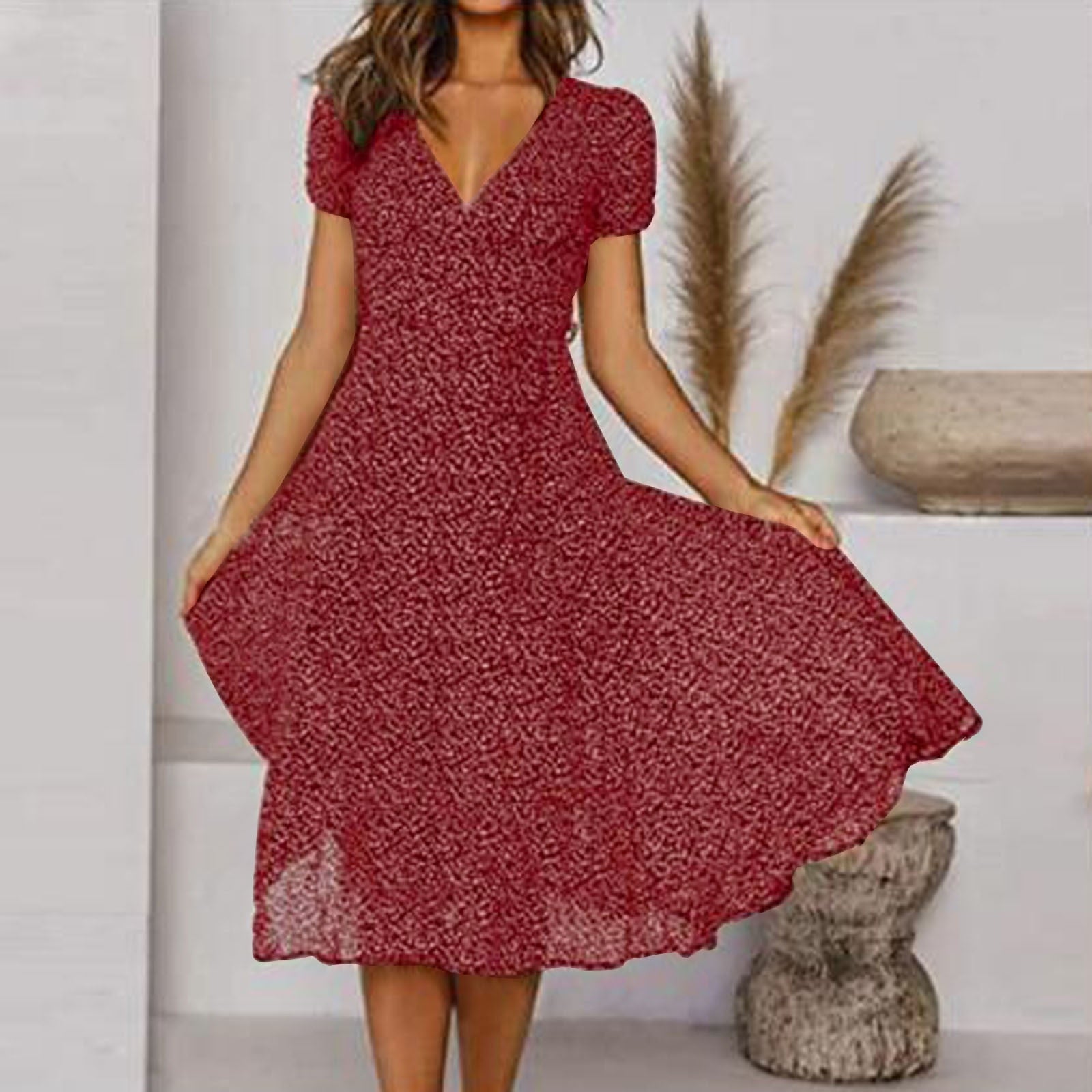 Lucile – Robe d'été à col en V femme