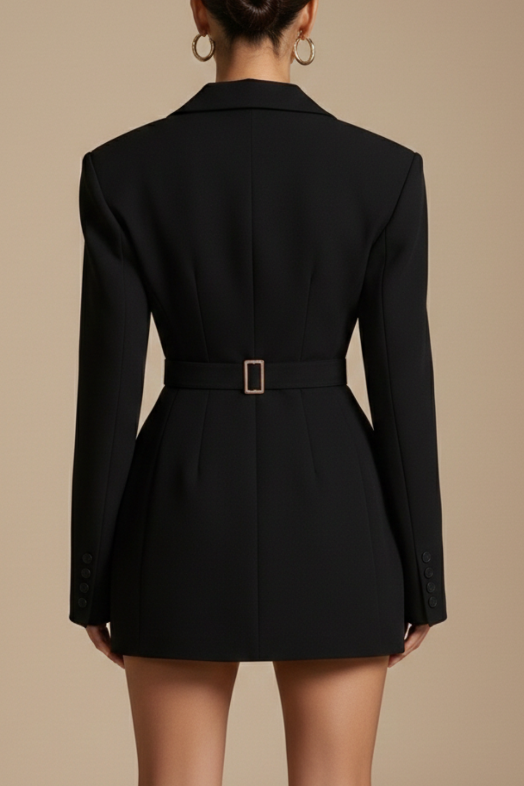 Clarisse – Robe mini blazer croisée à revers cranté femme