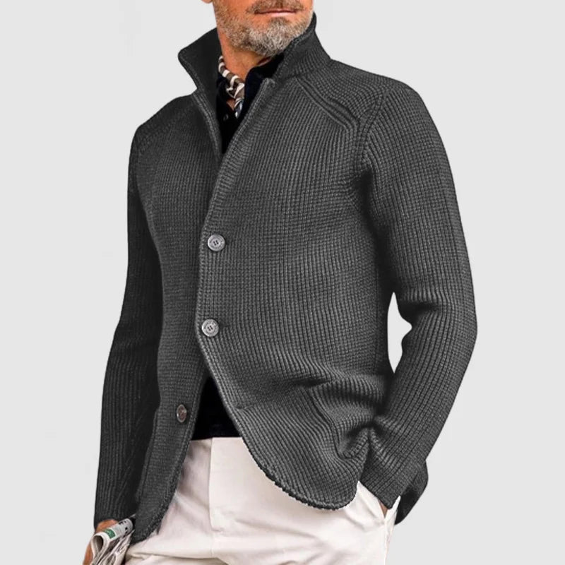 Gérard – Cardigan tricot homme d’hiver à poches