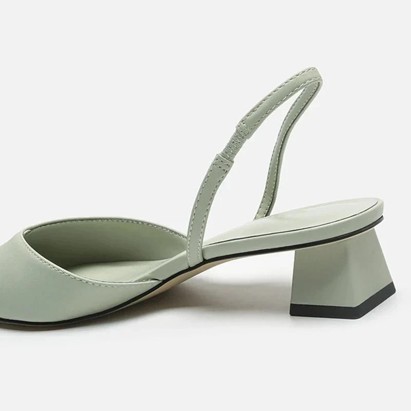 Quitterie – Escarpins slingback à talon bloc femme