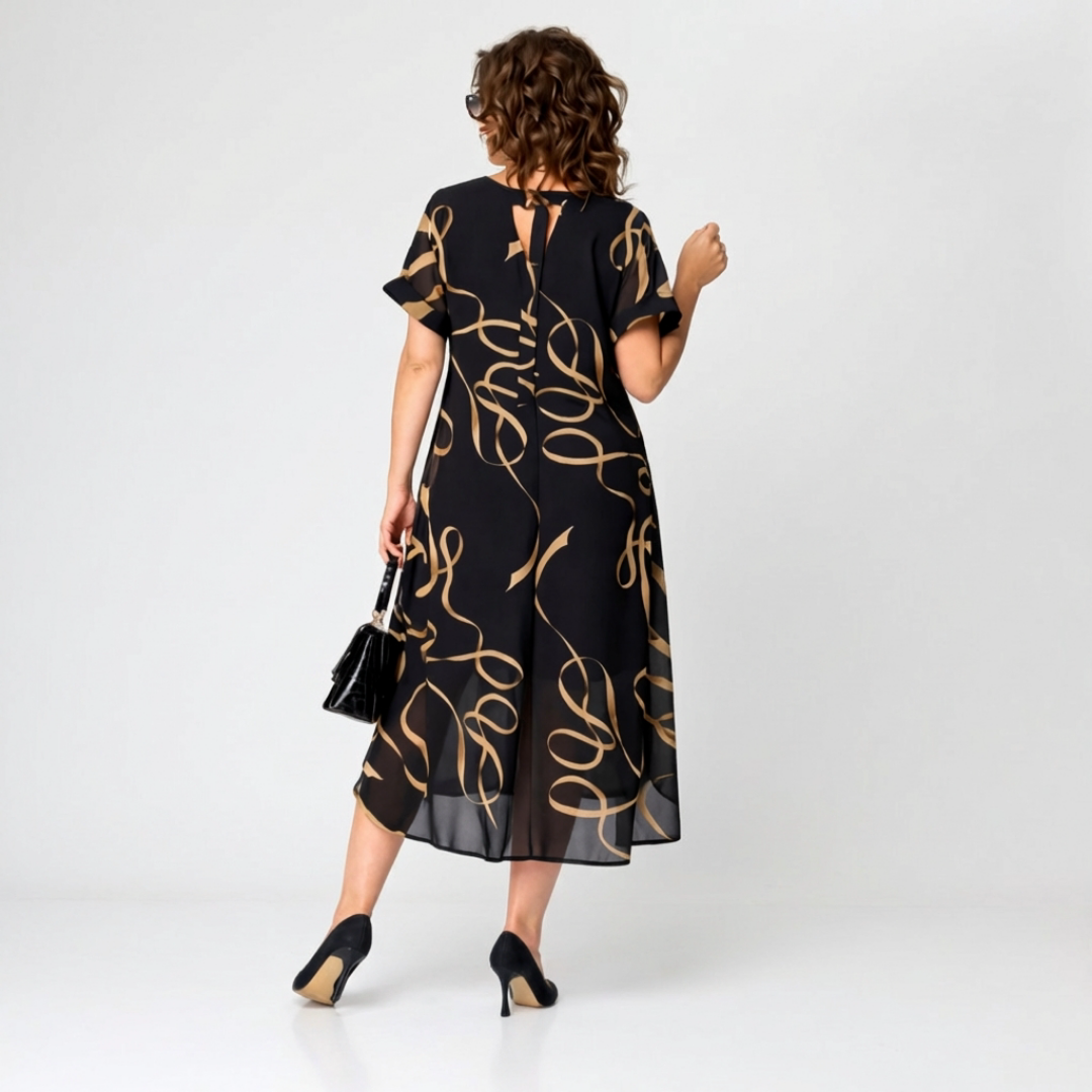 Valentine – Robe d'été élégante à motif tourbillon femme