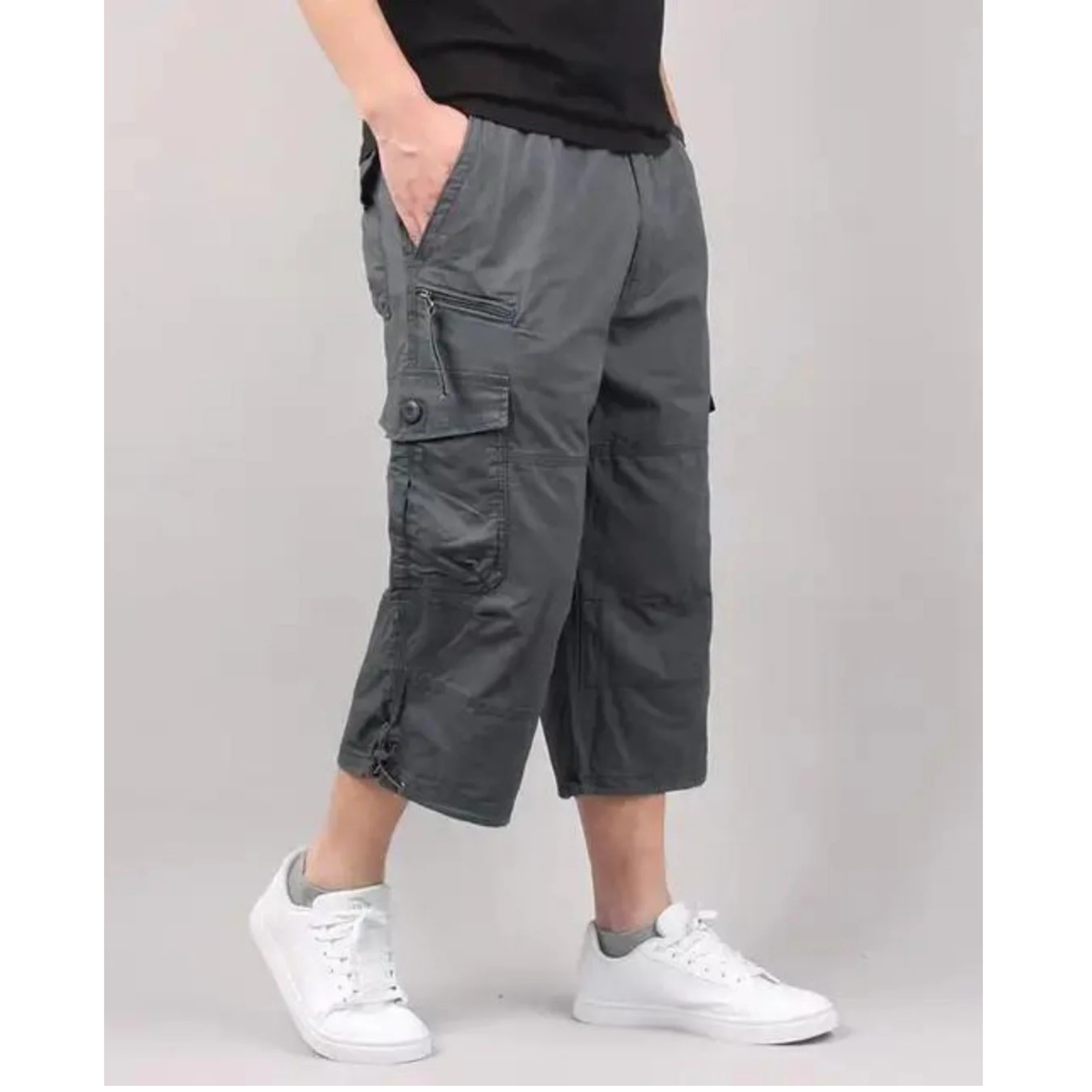 Short cargo homme léger à poches multiples pour l'été
