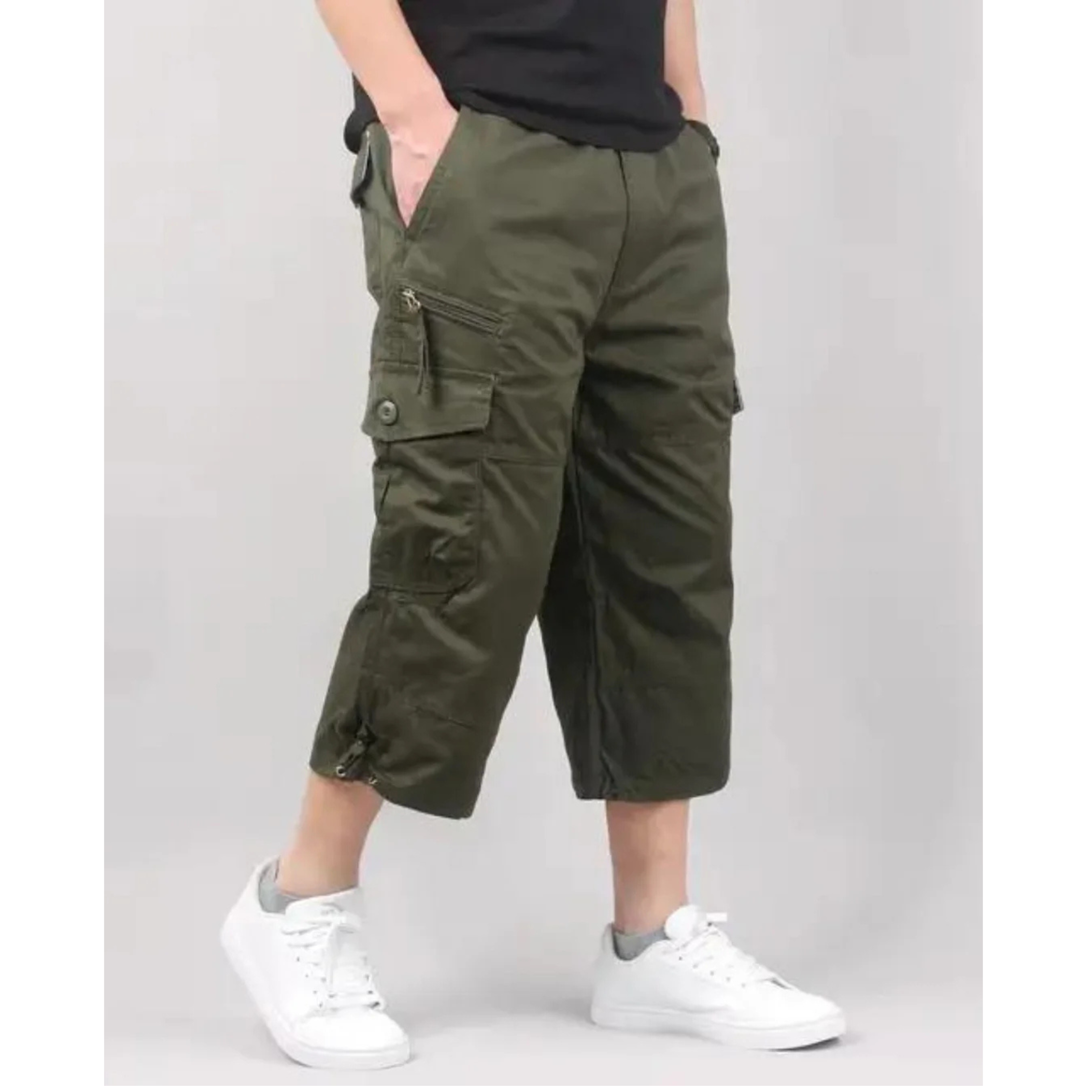 Short cargo homme léger à poches multiples pour l'été