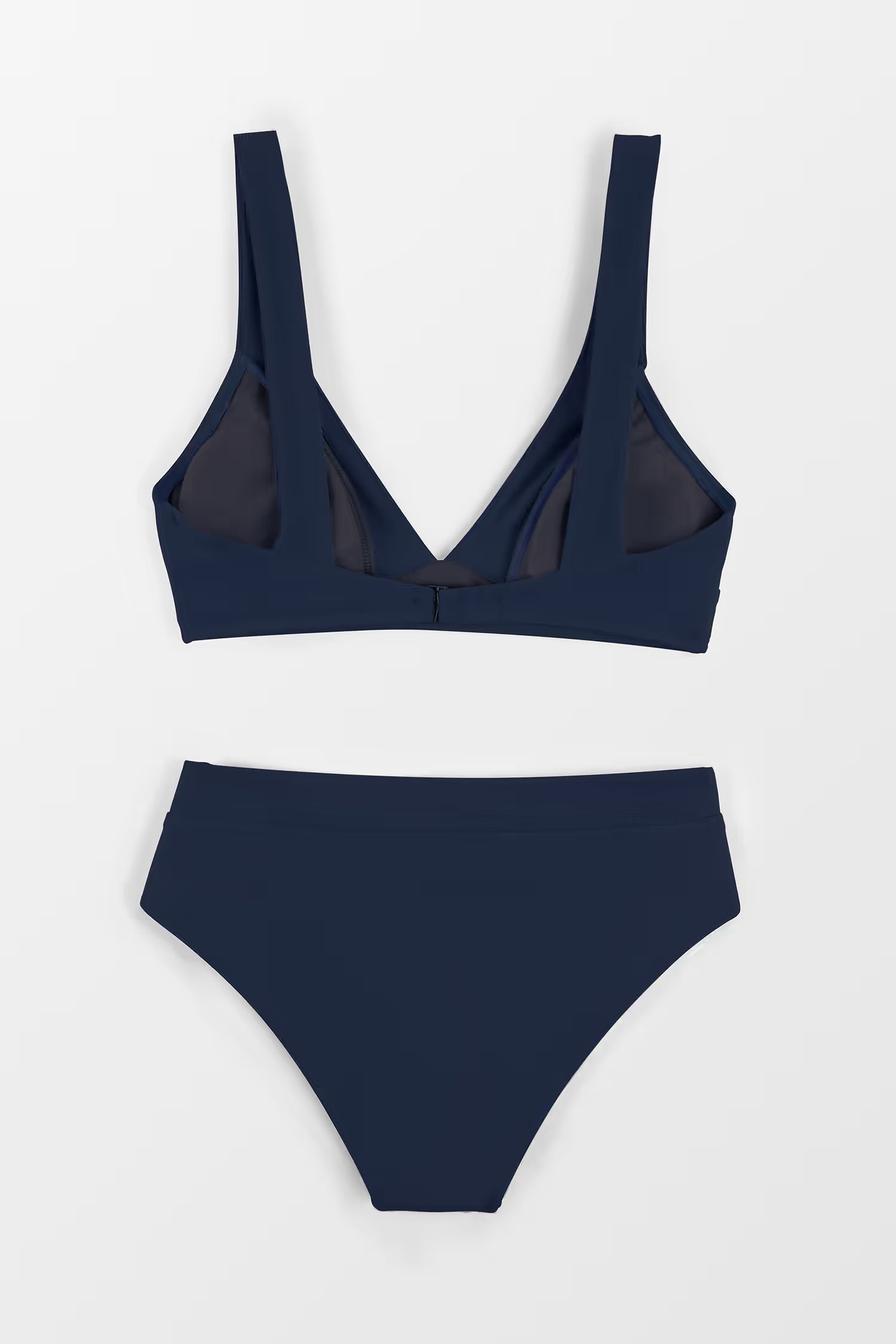 Bikini taille haute femme à col V, maillot de bain flatteur