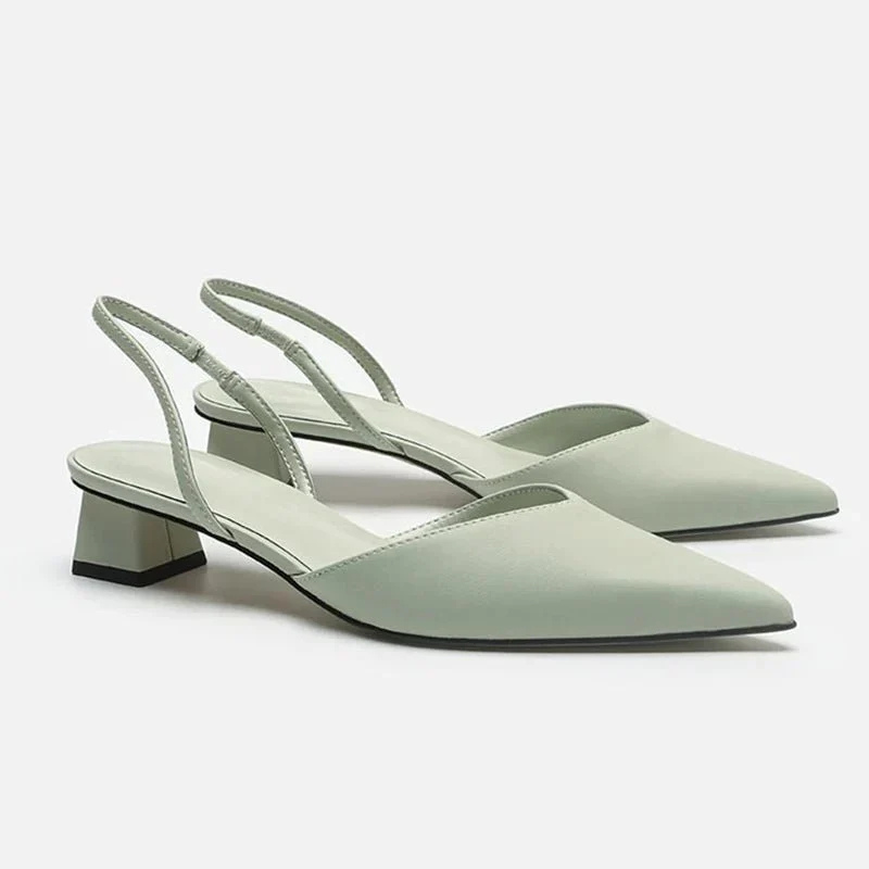 Quitterie – Escarpins slingback à talon bloc femme