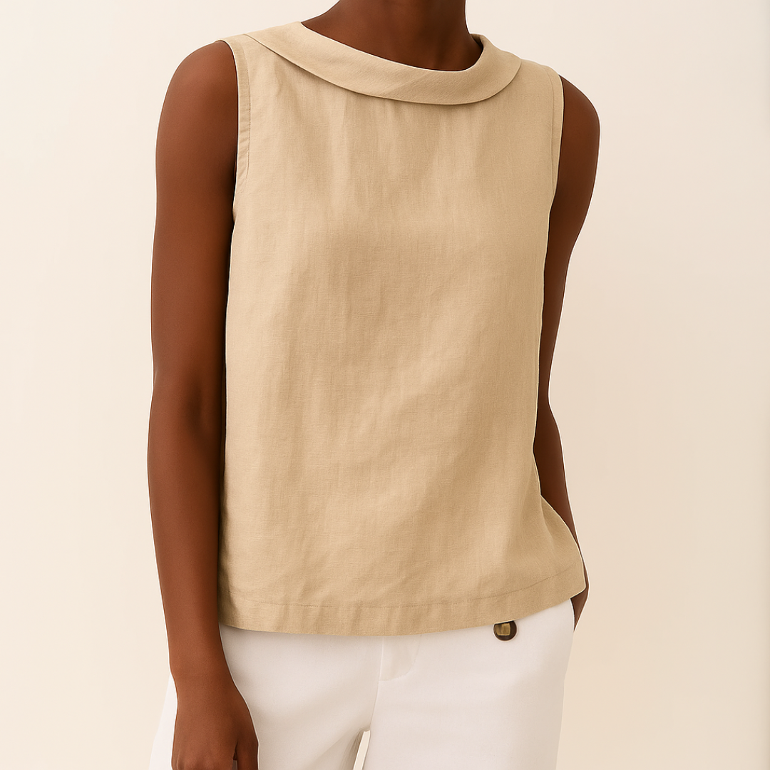 Agathe – Top sans manches à col roulé femme
