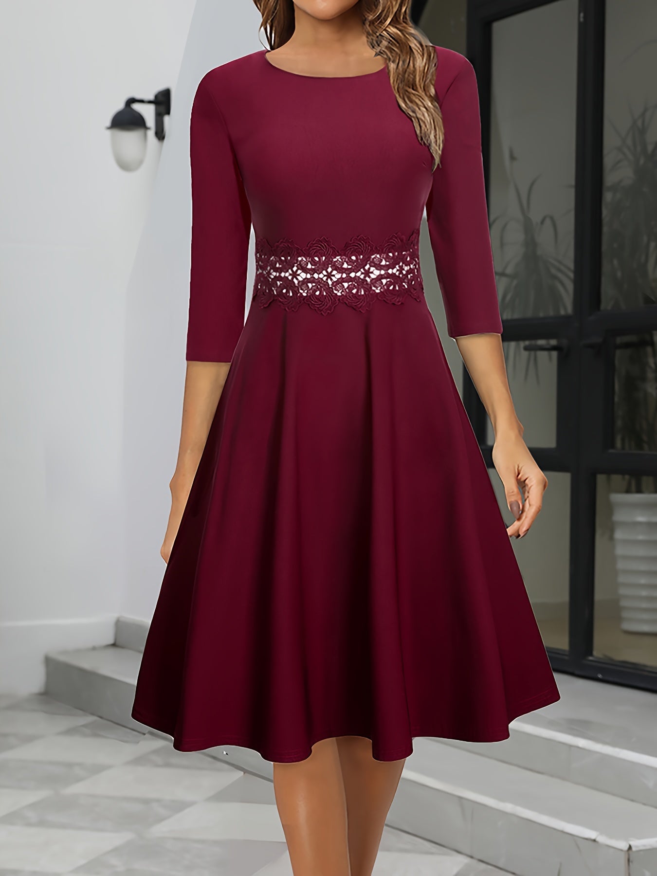 Delphine – Robe midi élégante de soirée femme