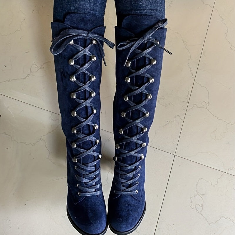 Inès – Bottes hautes à talon femme