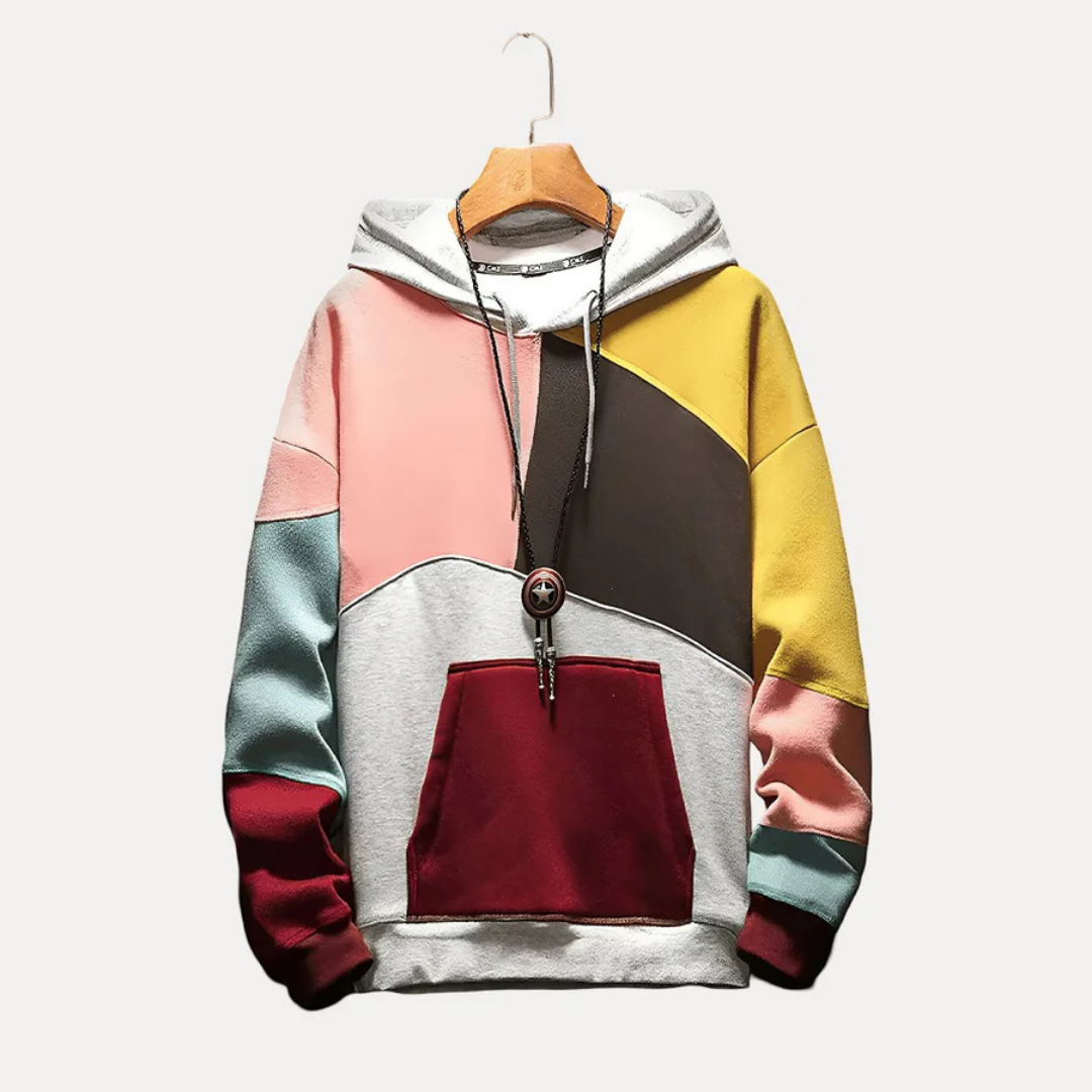 Mathis - Sweat à capuche multicolore homme