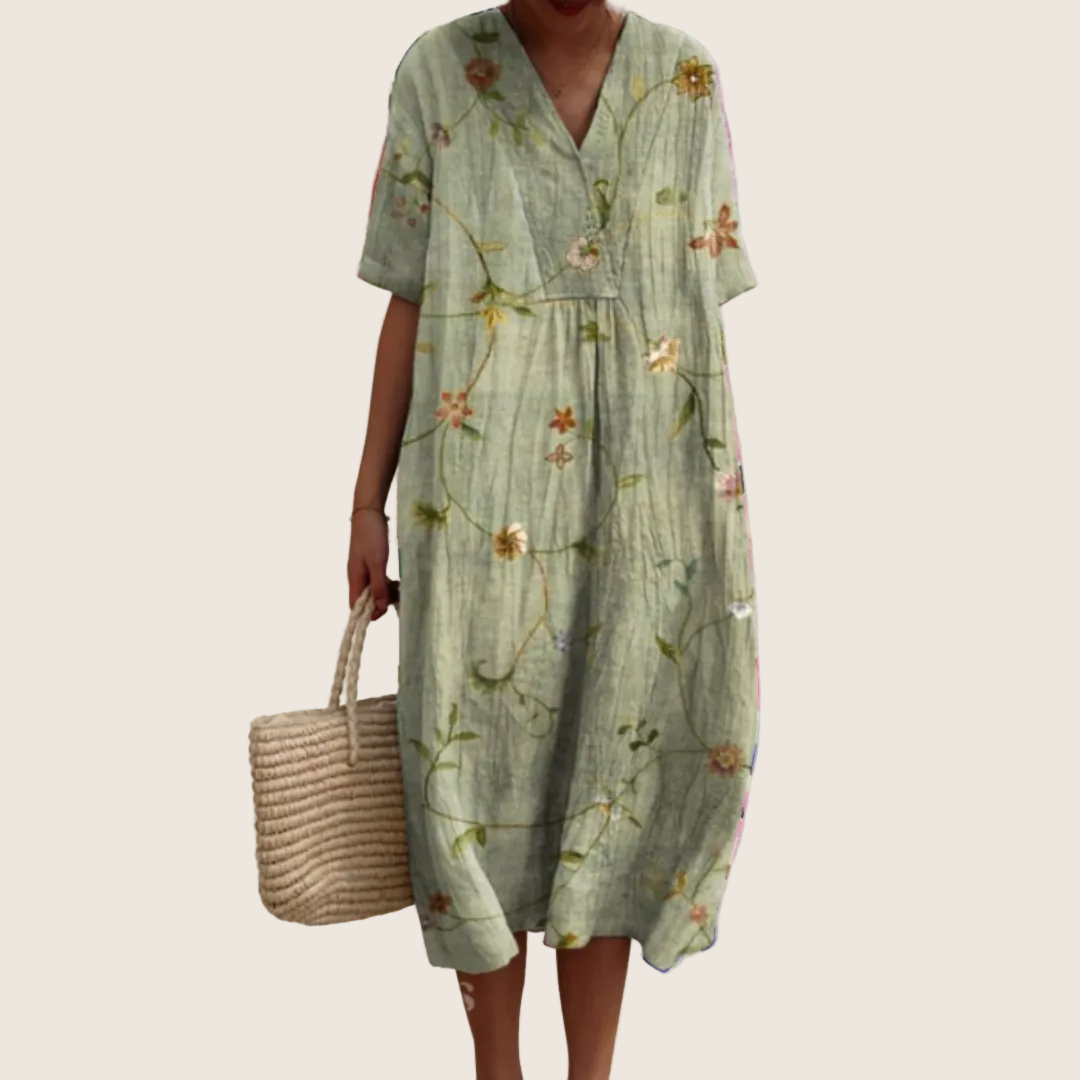 Robe d'été florale à coupe fluide