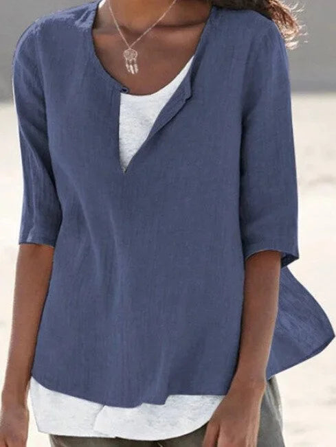 Camélia – Blouse d’été décontractée à superpositions femme