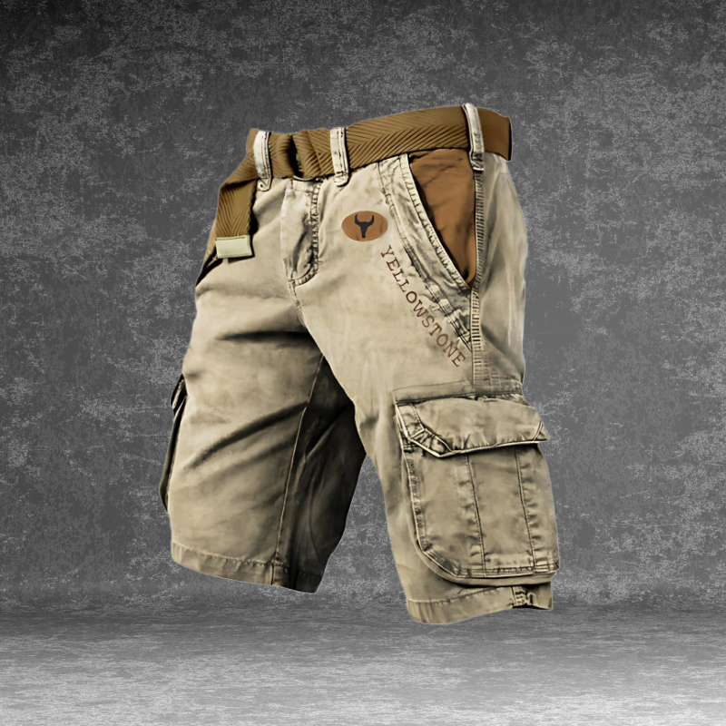 Short cargo pour homme respirant avec poches multiples et coupe confortable pour l’été