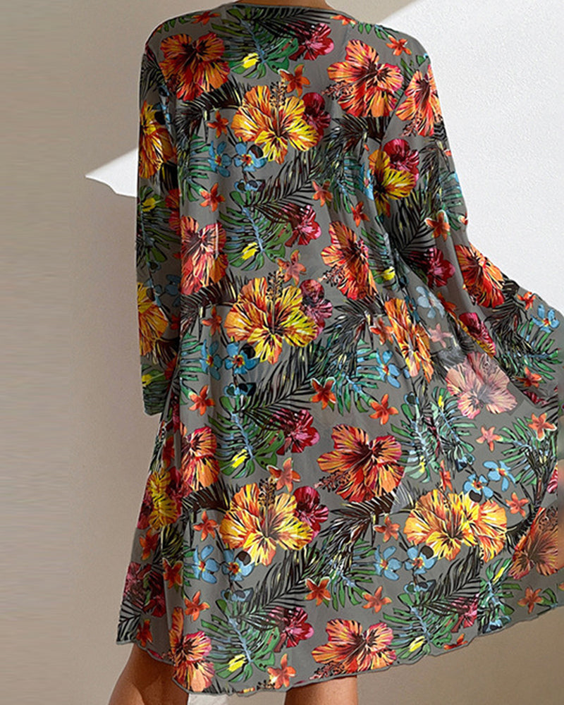 Valencia - Ensemble de Bikini Trois Pièces avec Fleurs