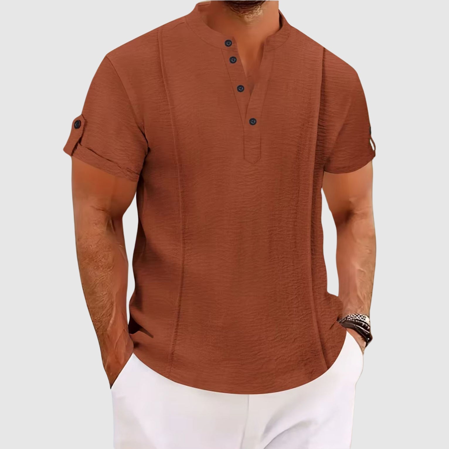 Romain – Chemise à boutons homme