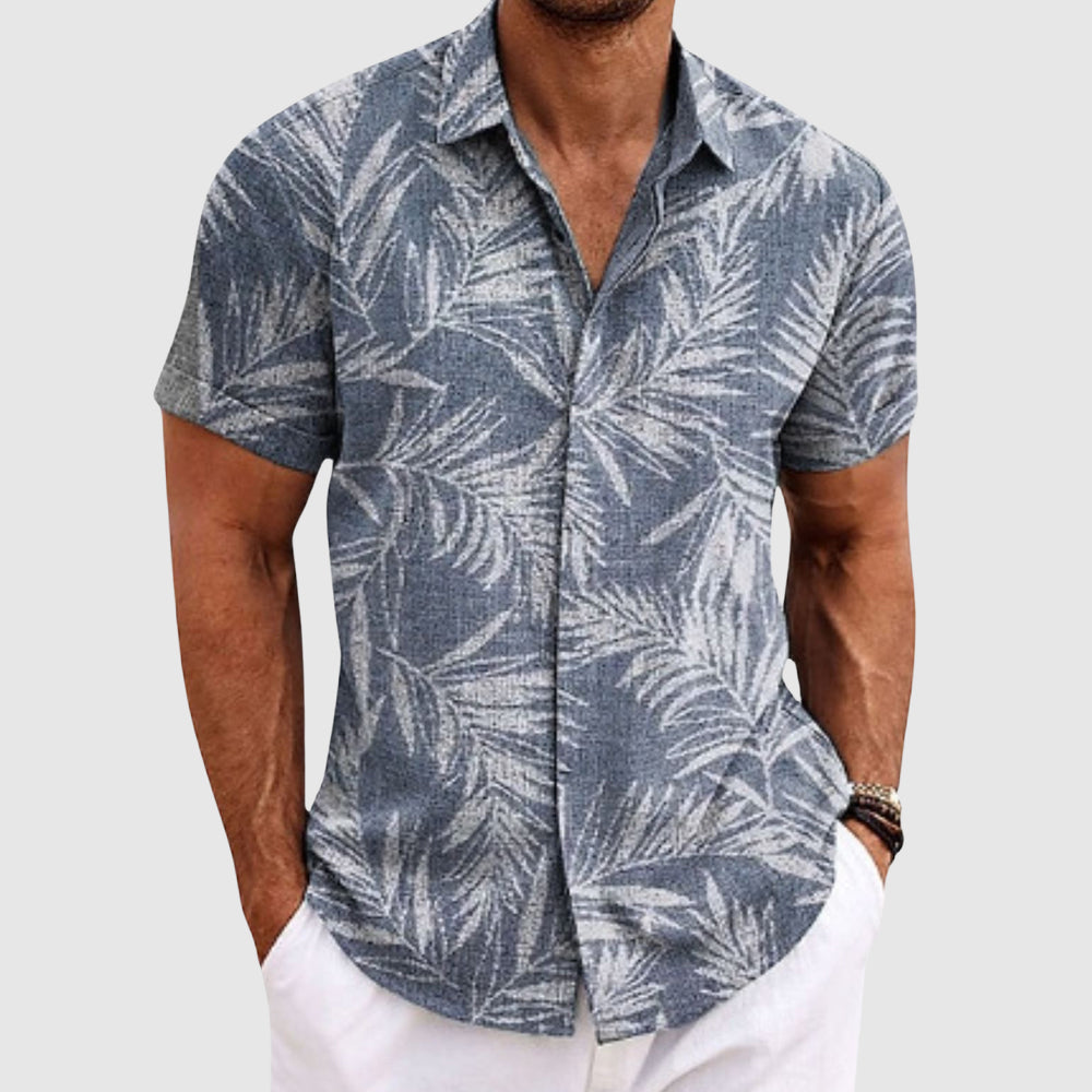 Mathieu – Chemise à imprimé palmier homme