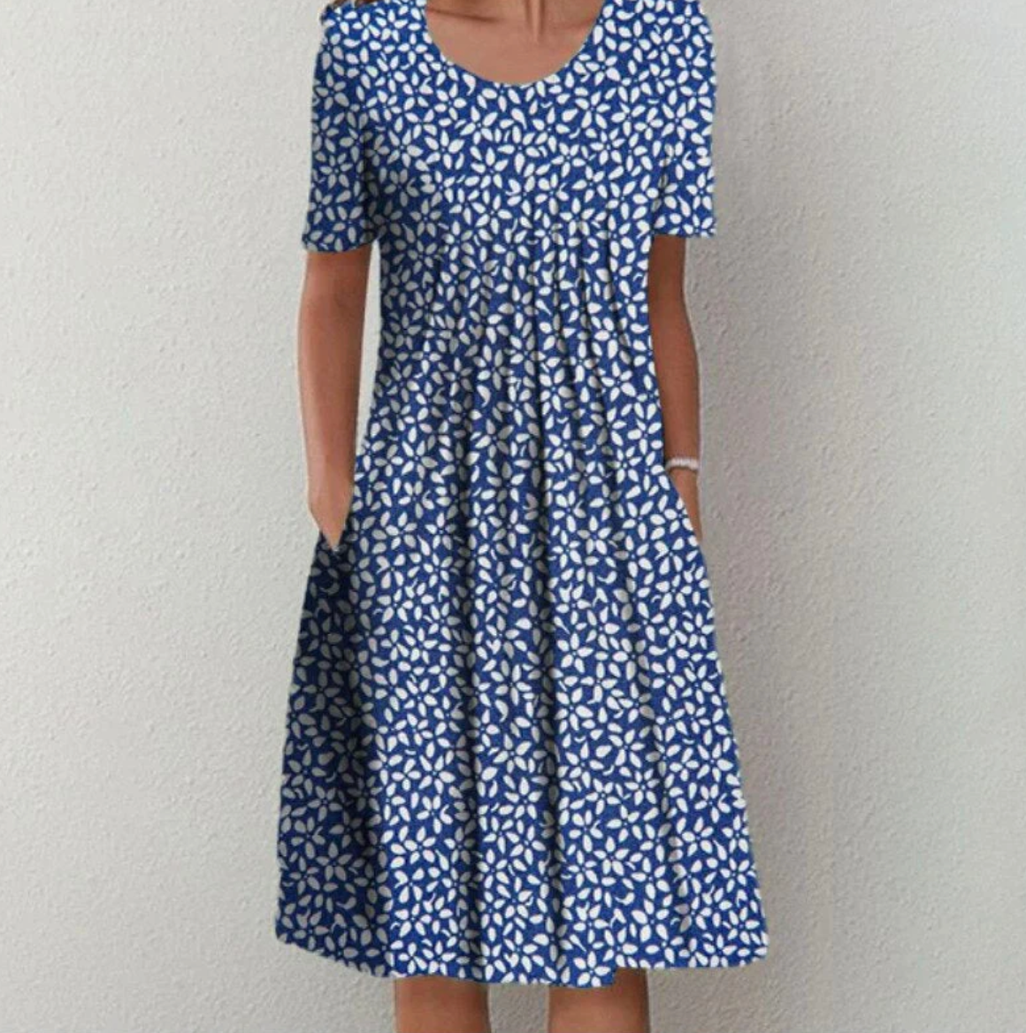 Océane – Robe midi d’été à motifs femme