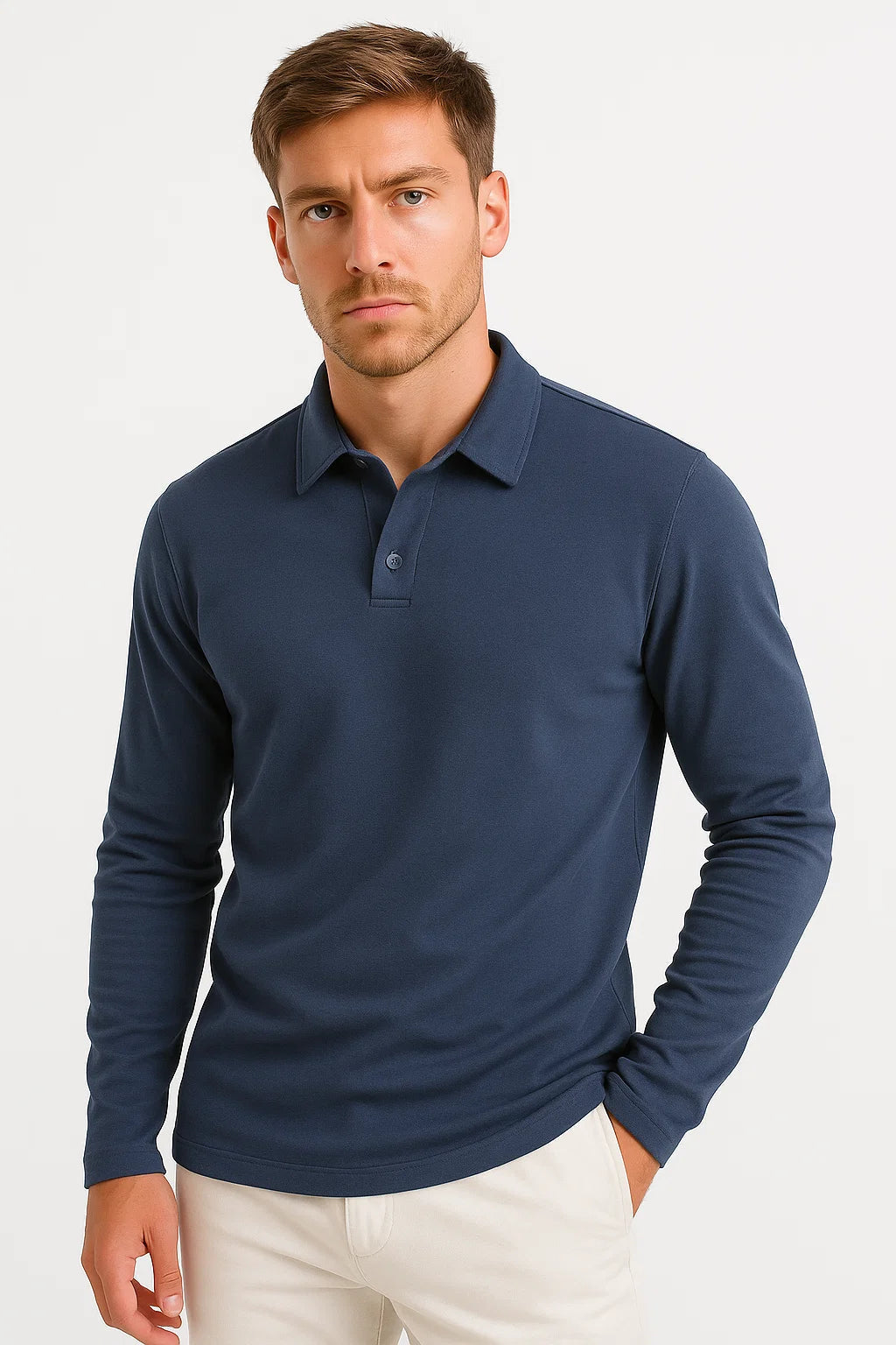 Hugo – Polo classique manches longues homme