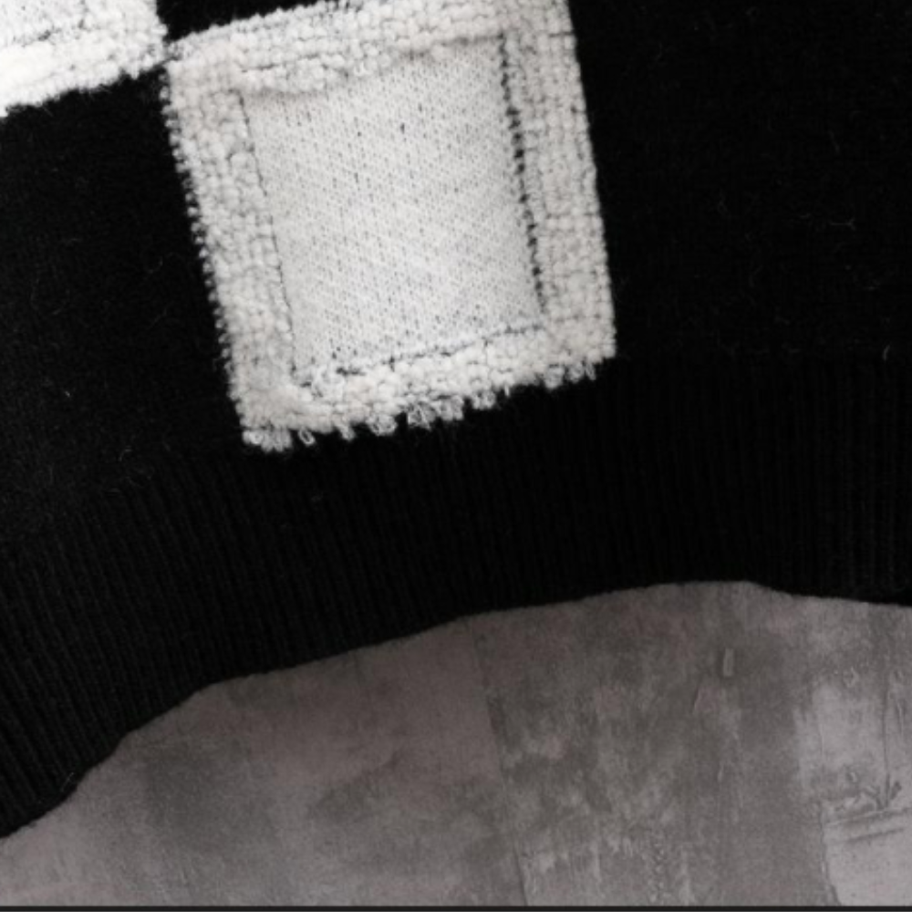 Maxime – Pull homme à carreaux et col rond