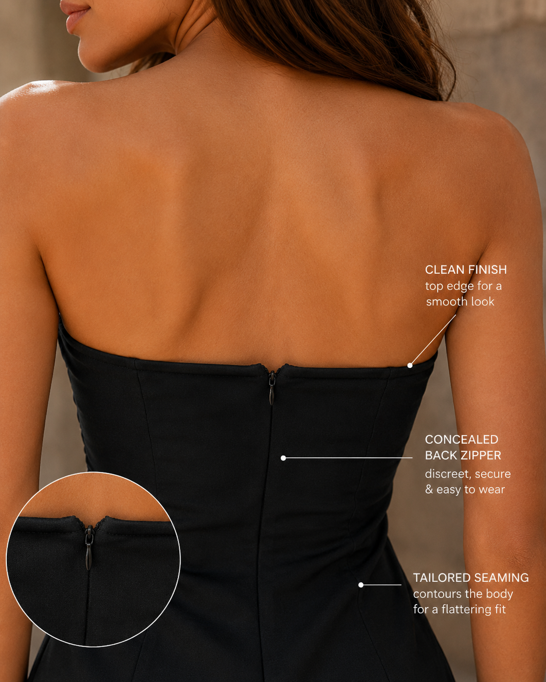 Sixtine – Robe courte bustier femme