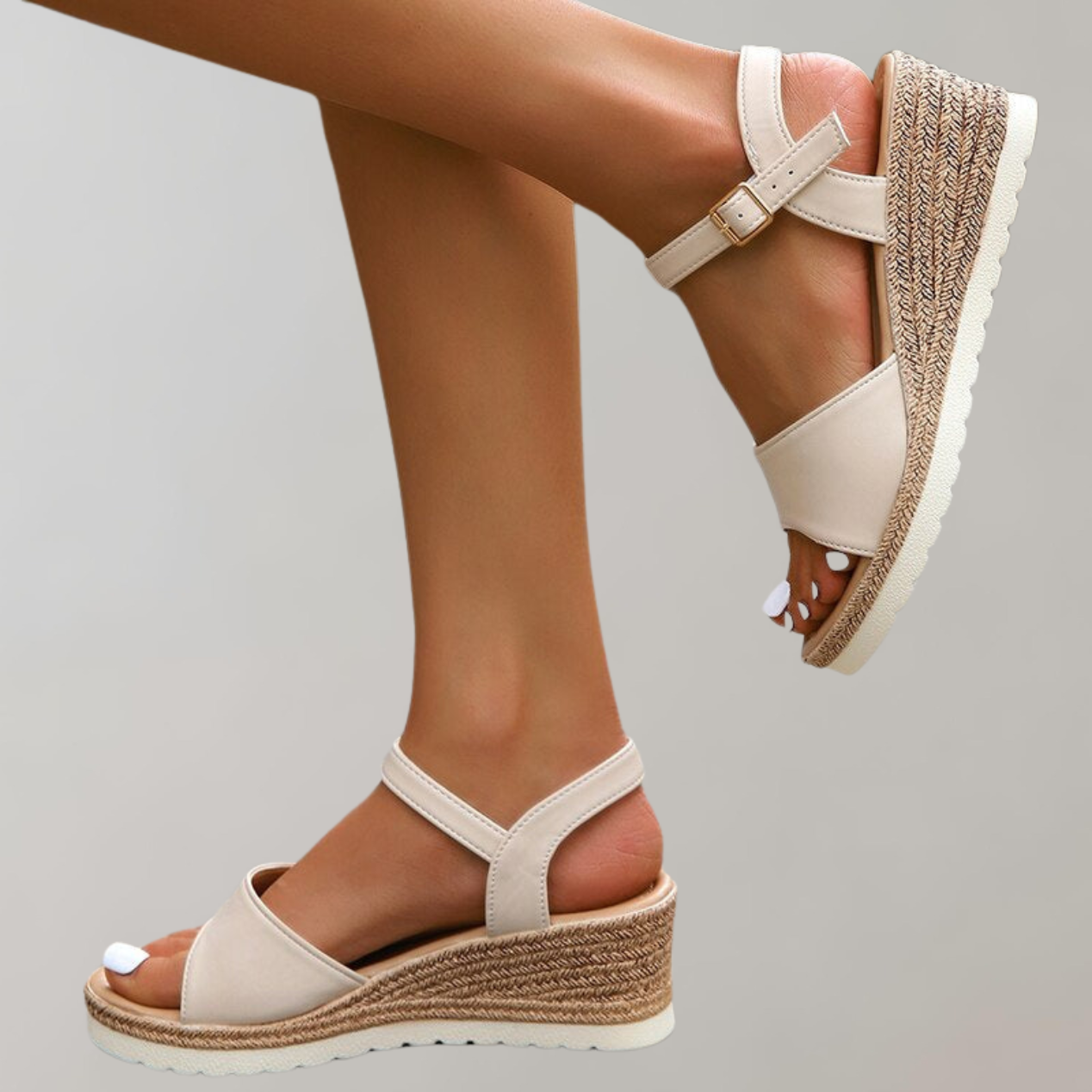 Hortense – Sandales compensées à brides réglables femme