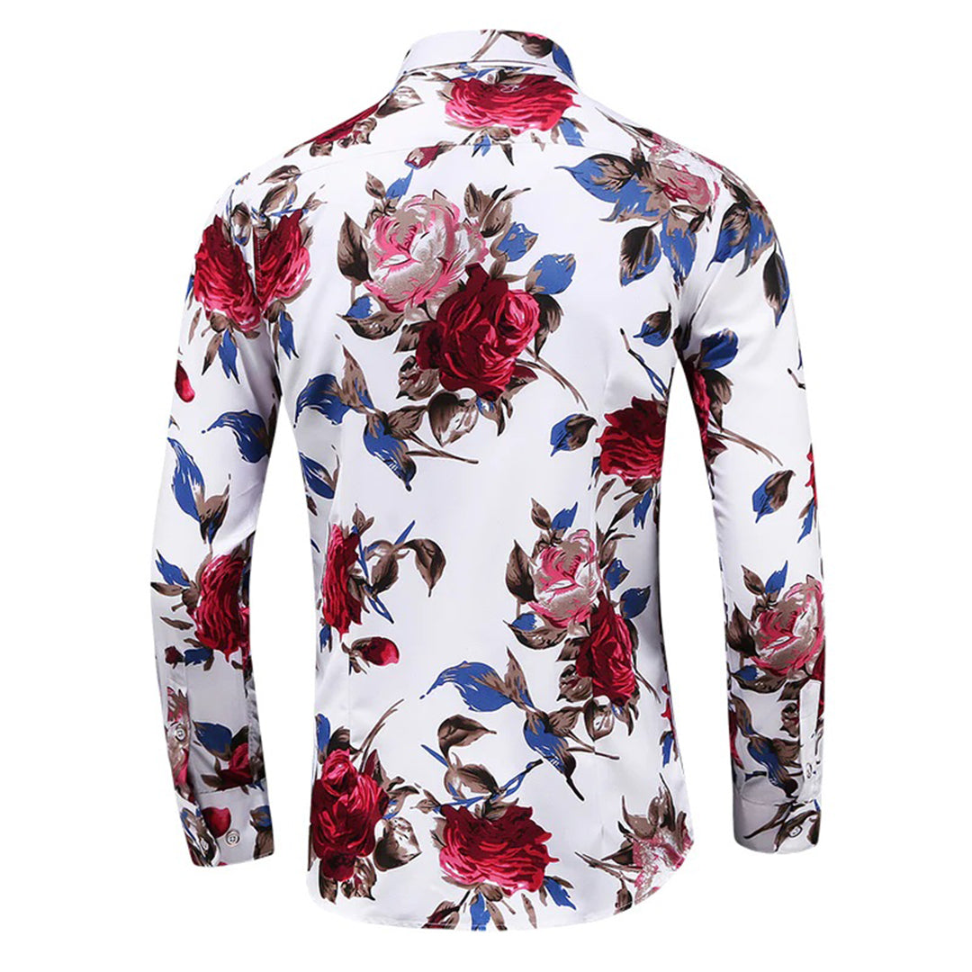 Nathan – Chemise à fleurs à manches longues homme