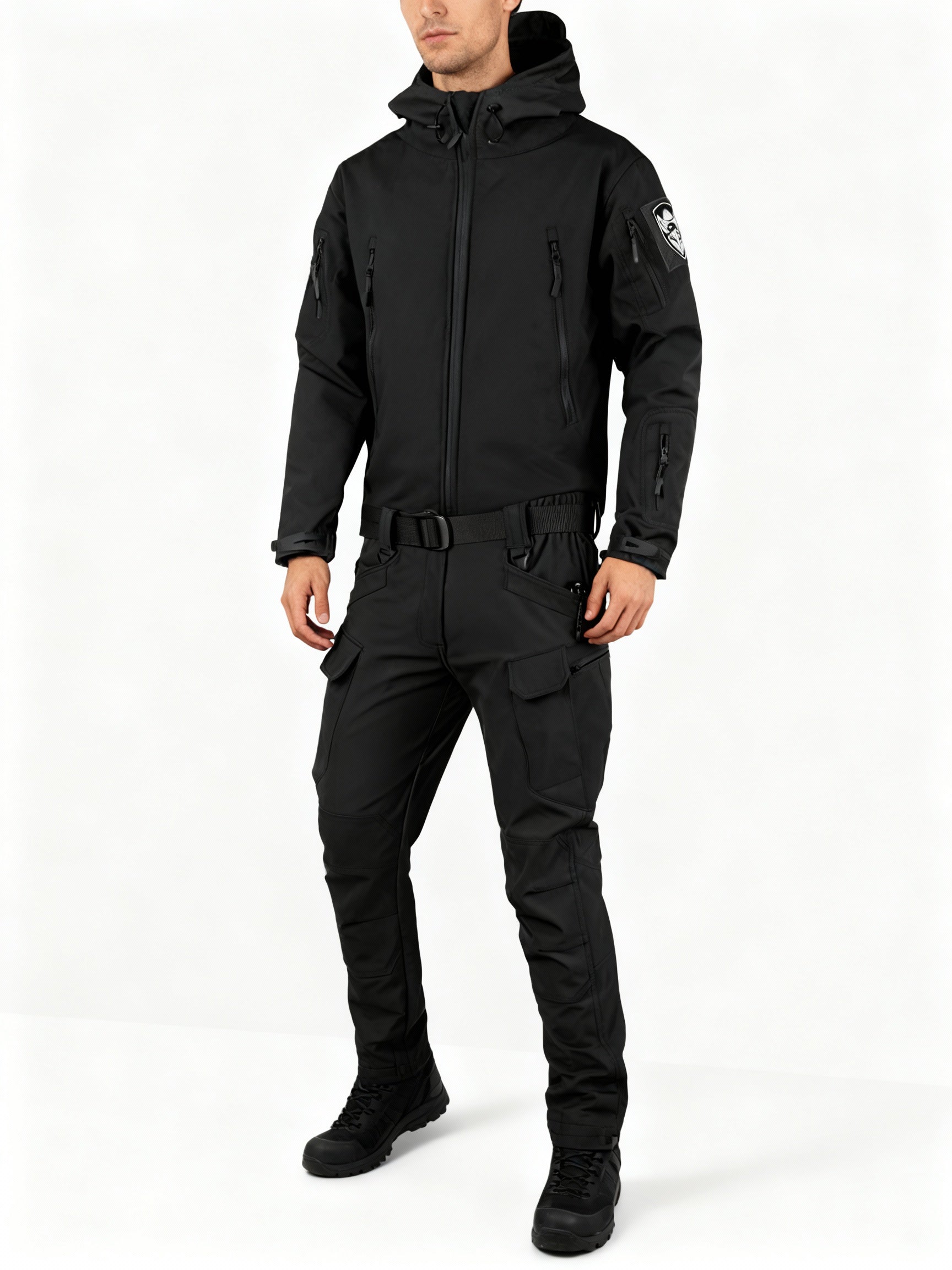 Mathieu – Ensemble tactique outdoor avec pantalon et veste à capuche homme