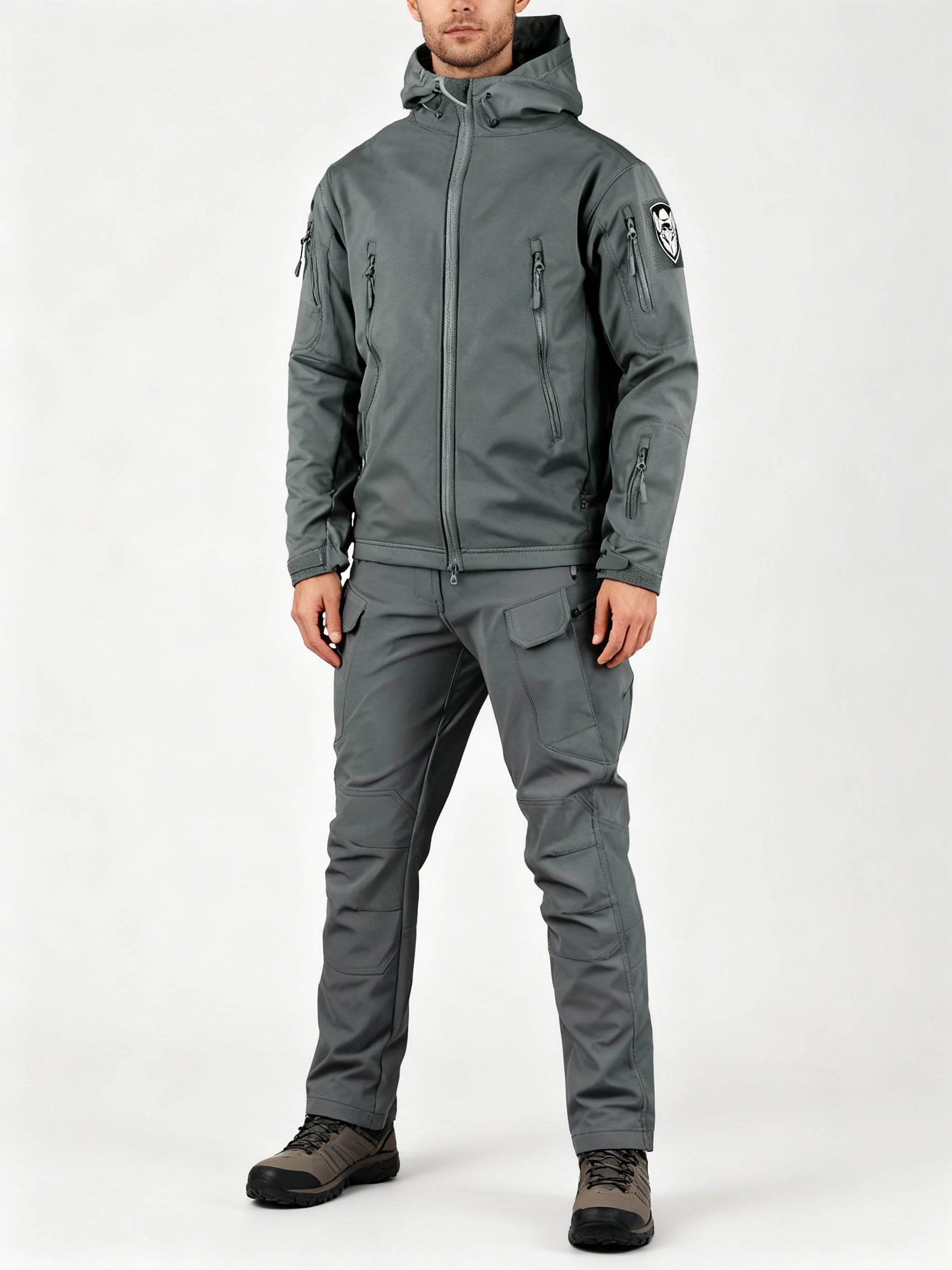 Mathieu – Ensemble tactique outdoor avec pantalon et veste à capuche homme