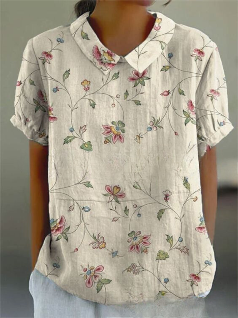 Émilie – Blouse vintage à imprimé floral femme