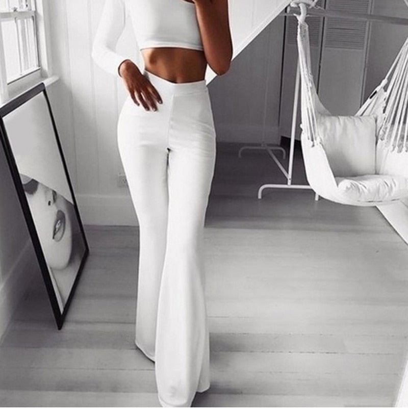 Océane – Pantalon flare taille haute avec stretch femme