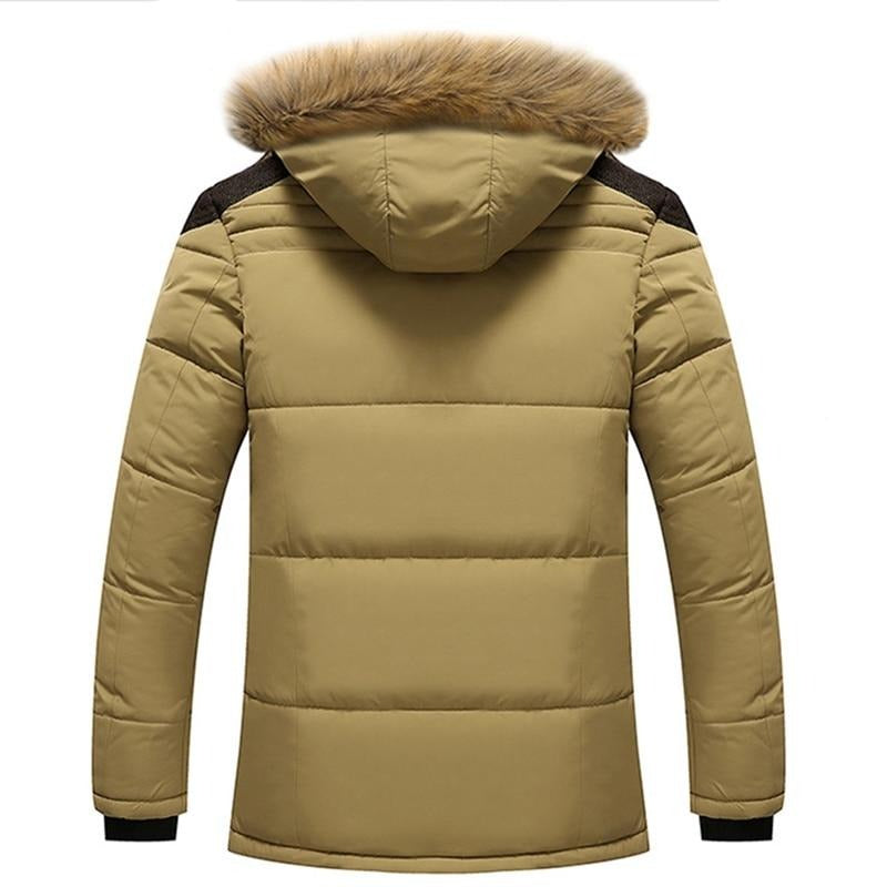 Lucien – Veste d’hiver homme avec capuche et col en fourrure