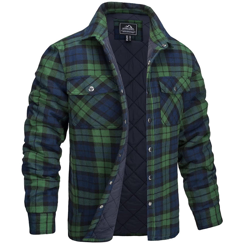 Veste bûcheron homme à carreaux doublure matelassée