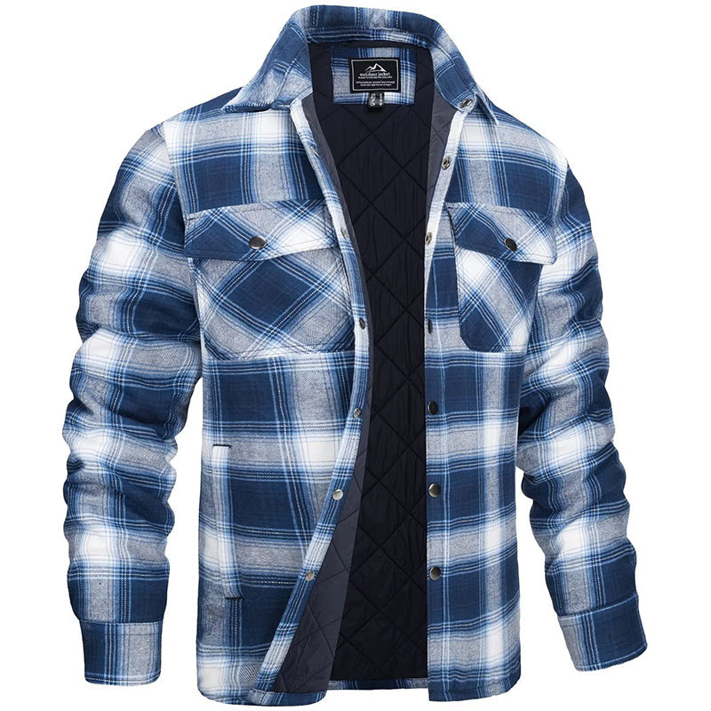 Veste bûcheron homme à carreaux doublure matelassée