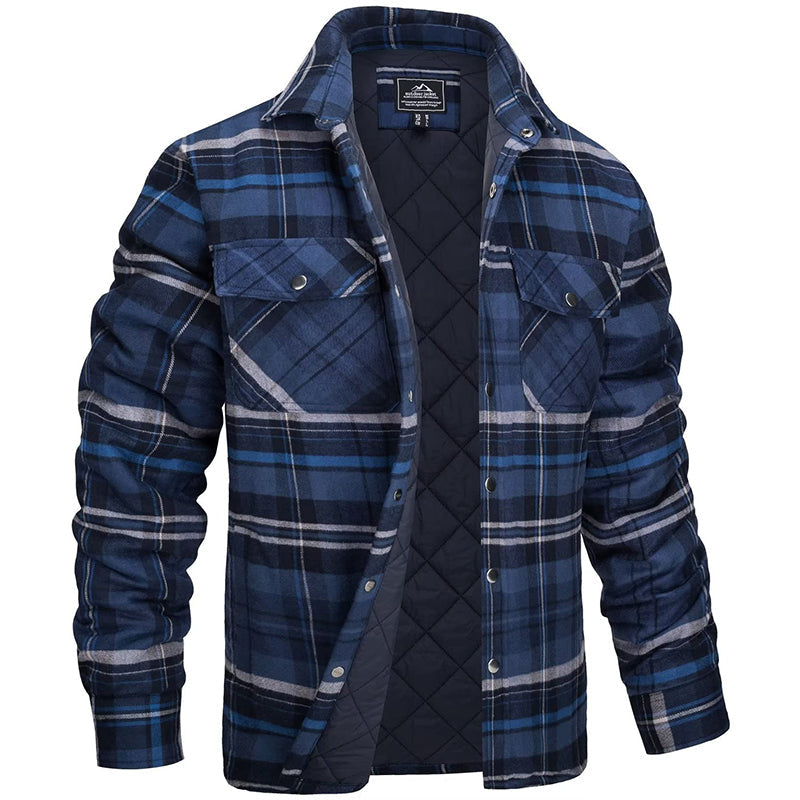 Veste bûcheron homme à carreaux doublure matelassée