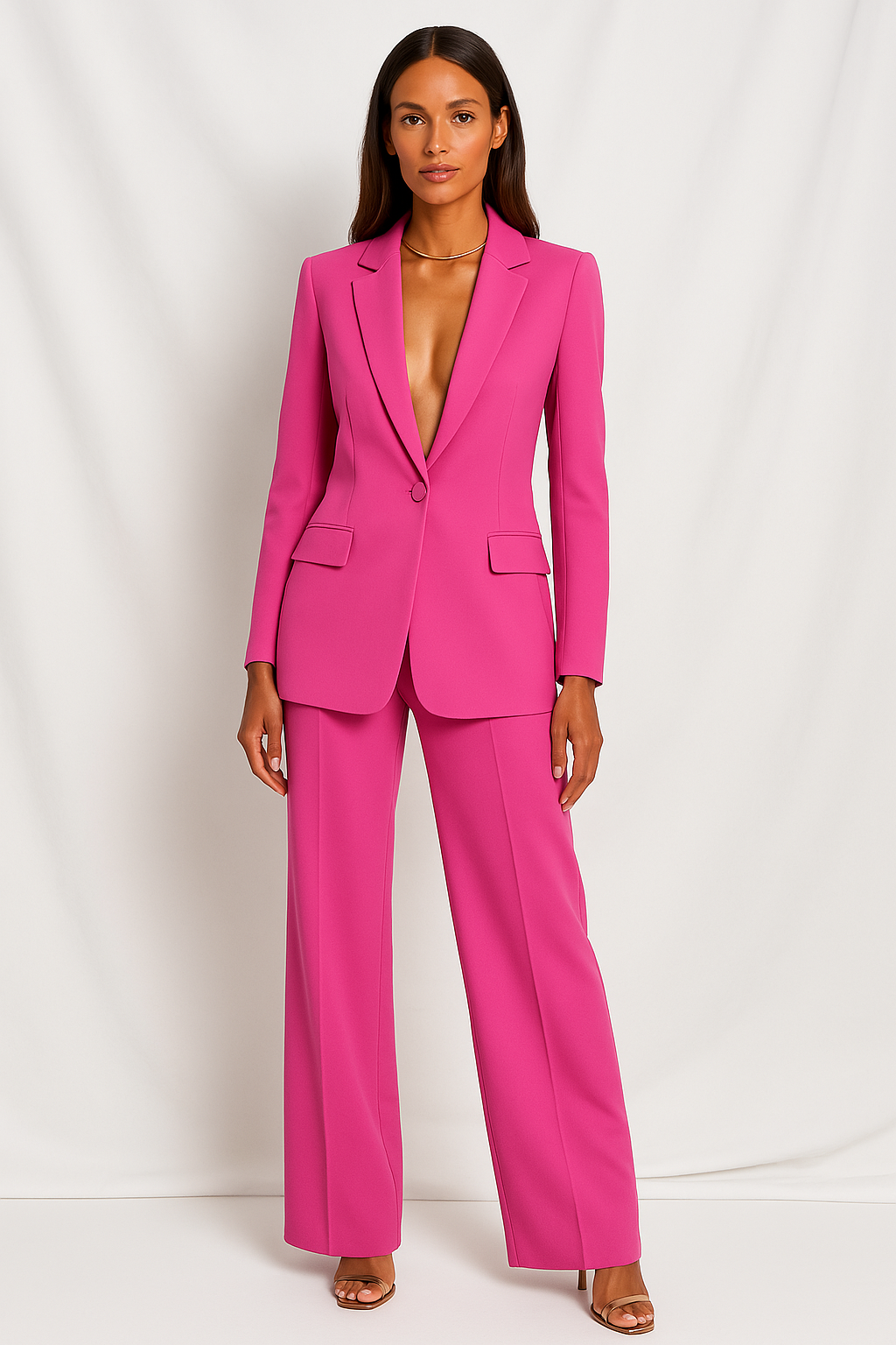 Sarah – Ensemble tailleur avec blazer et pantalon droit femme