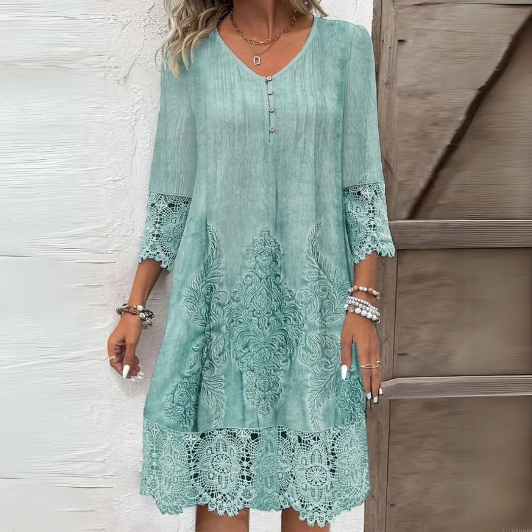 Camille – Robe midi à imprimé floral femme