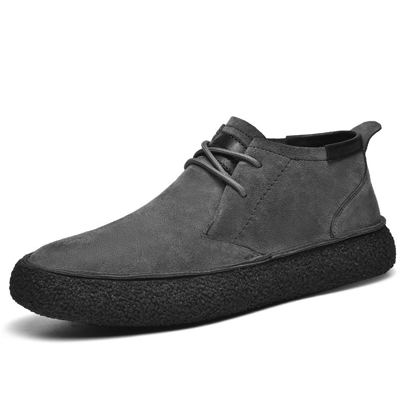 Antoine – Mocassins mi-montants à semelle texturée et laçage avant homme