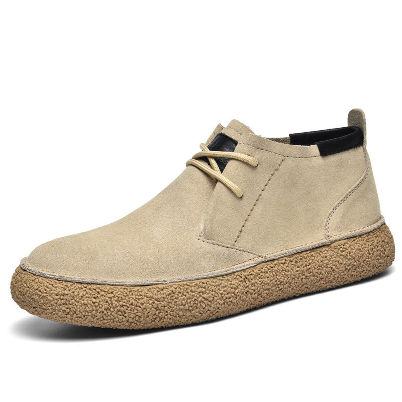 Antoine – Mocassins mi-montants à semelle texturée et laçage avant homme