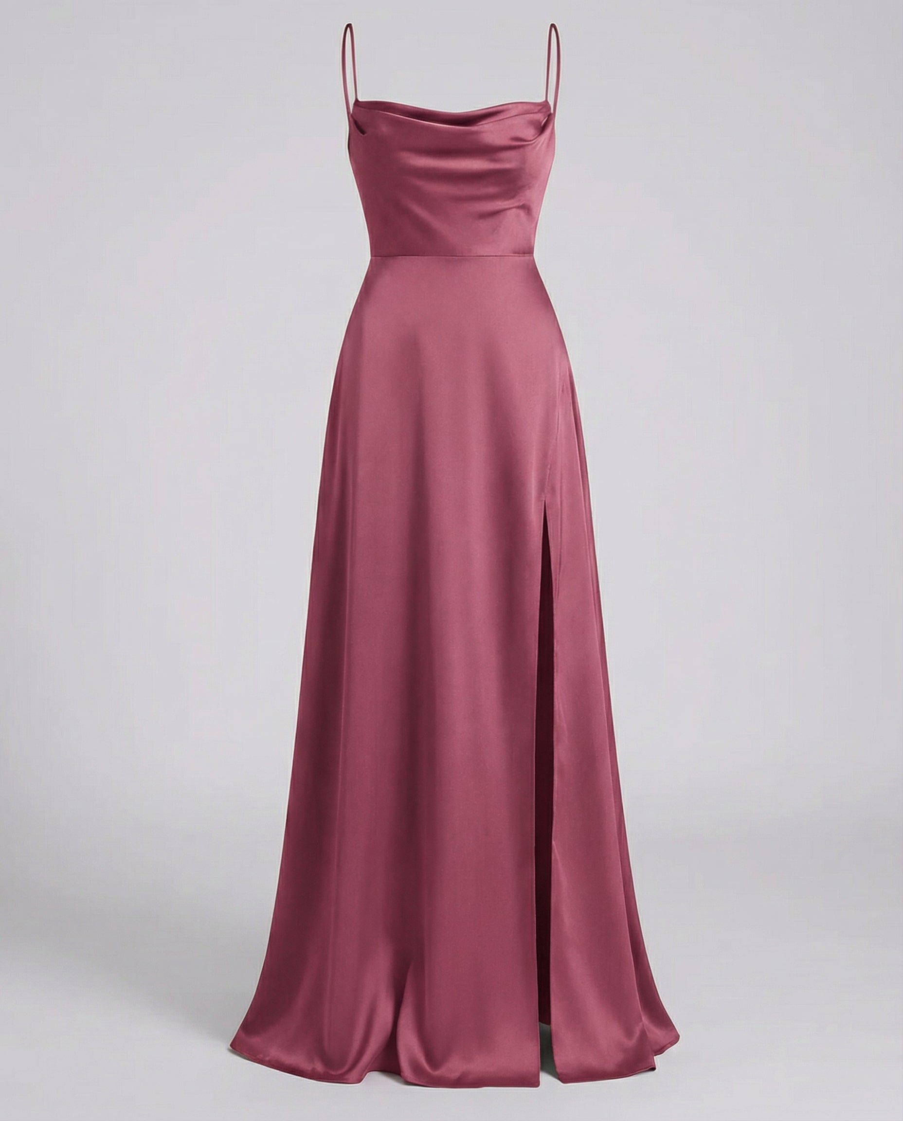 Ombline – Robe maxi élégante à drapé et fente latérale femme