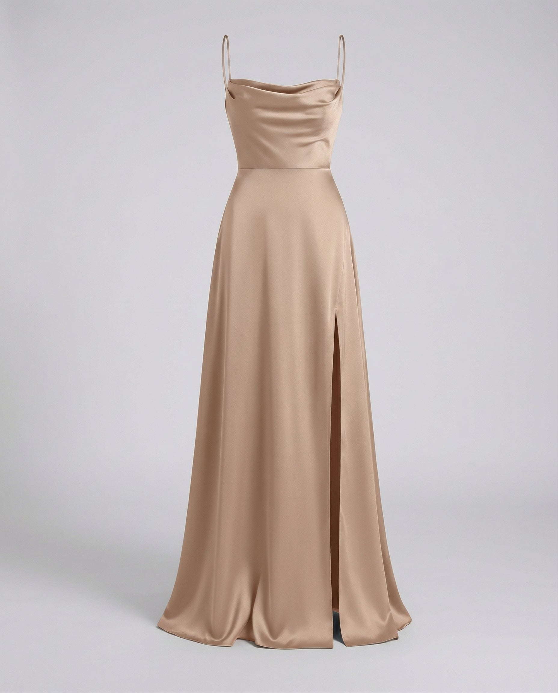 Ombline – Robe maxi élégante à drapé et fente latérale femme