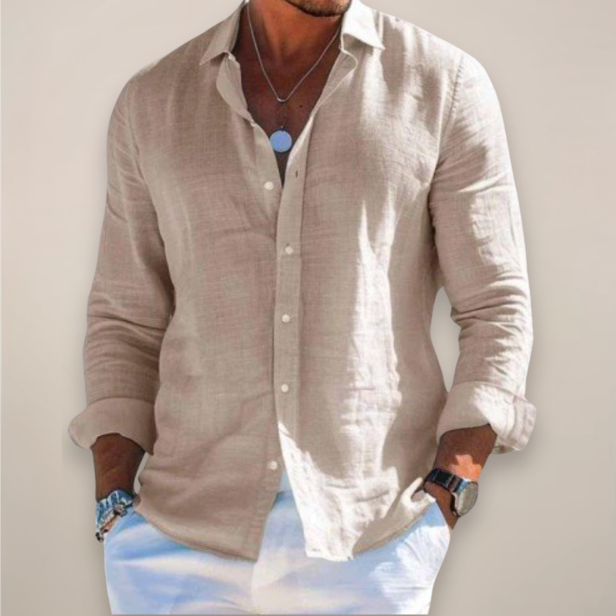 Nathan – Chemise casual à manches longues homme