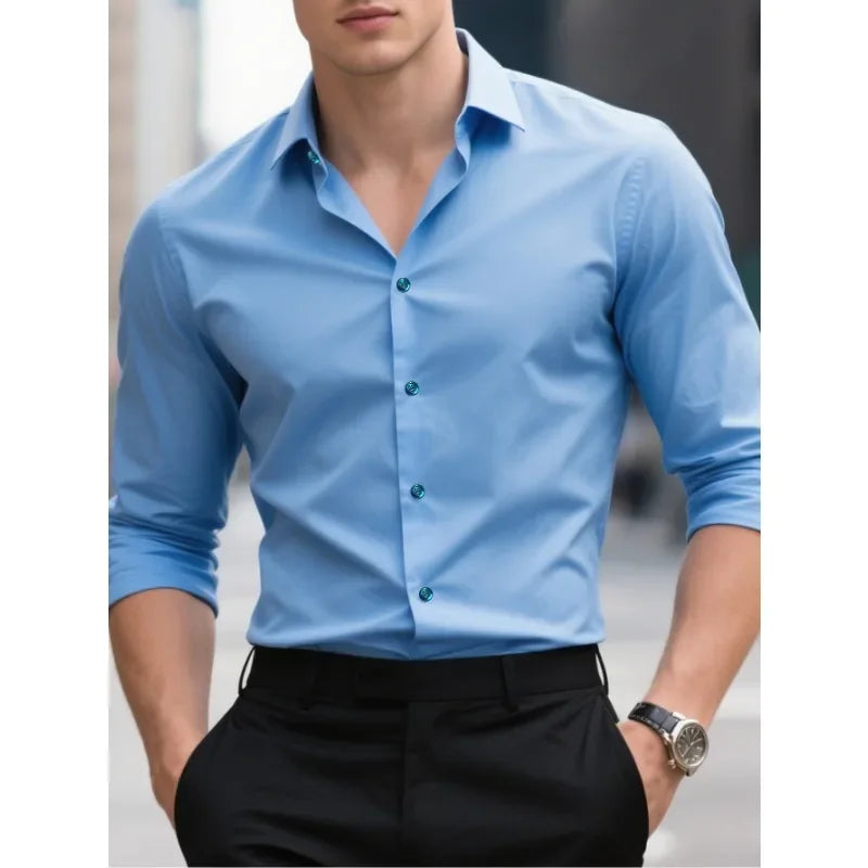 Lucas – Chemise slim fit à boutons homme