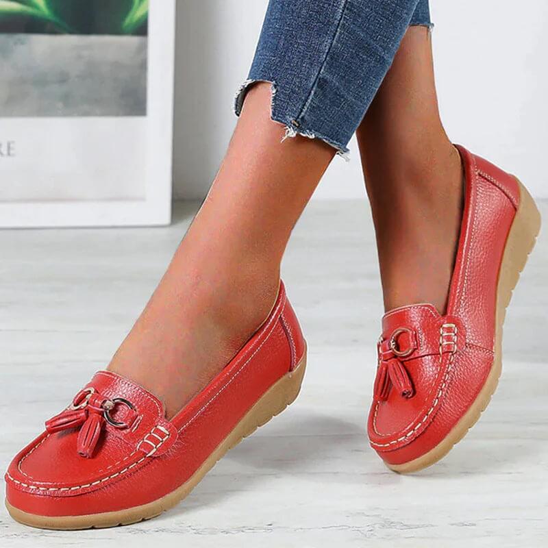 Mocassins femme en cuir souple et respirant 9