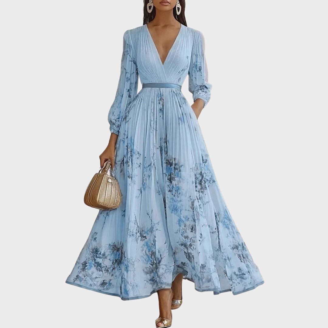 Apolline – Robe maxi élégante plissée femme