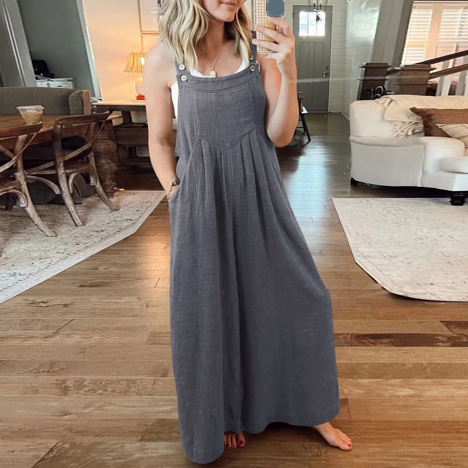 Elsa – Combinaison à jambes larges fluide femme